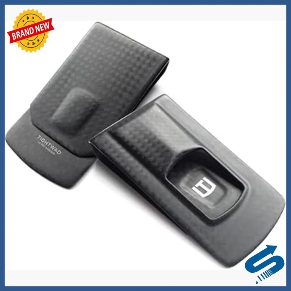Carbon Fiber Money Clip Wallet for Men - Slim Front Pocket Cash Card Holder